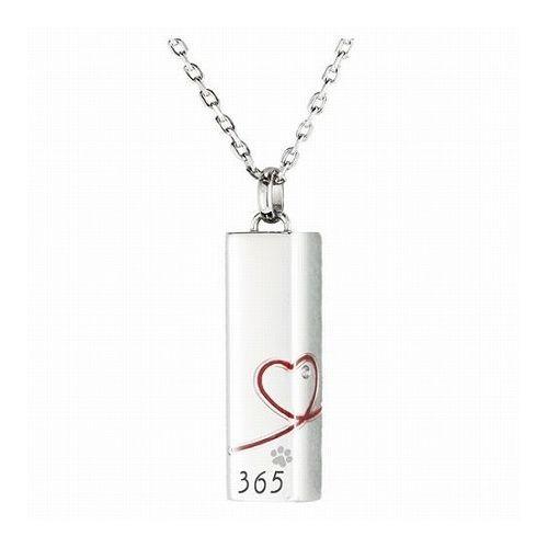 365 遺骨ペンダント 遺骨ネックレス 手元供養 ペット 赤い糸 リボン メッセージ 肉球 イラスト 猫 キャット ネコ 365 ステンレス 316L ダイヤモンド 代引不可