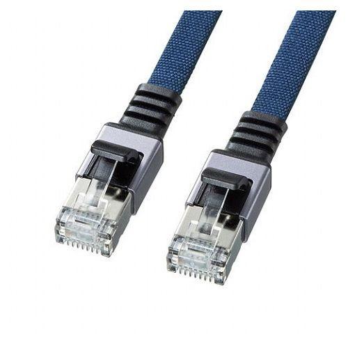 5個セット サンワサプライ カテゴリ6AメッシュフラットLANケーブル KB-FL6AME-10BLX5 代引不可