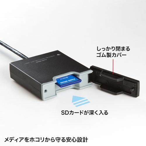 5個セット サンワサプライ USB3.2 Gen1 SDカードリーダー ADR-3SDUBKNX5 代引不可の画像