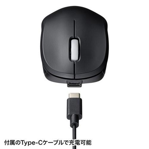 5個セット サンワサプライ 静音BluetoothブルーLEDマウス 充電式 ブラック MA-BBS308BKX5 代引不可_2