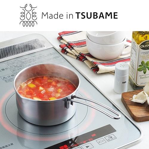 5個セット パルトール オールステンレス製 ミルクパン 14cm あると便利な目盛付 ガス・IH調理器対応 PRT-14MX5 代引不可の画像