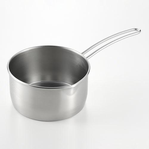 5個セット パルトール オールステンレス製 ミルクパン 14cm あると便利な目盛付 ガス・IH調理器対応 PRT-14MX5 代引不可の画像