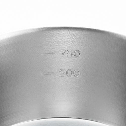5個セット パルトール オールステンレス製 ミルクパン 14cm あると便利な目盛付 ガス・IH調理器対応 PRT-14MX5 代引不可の画像