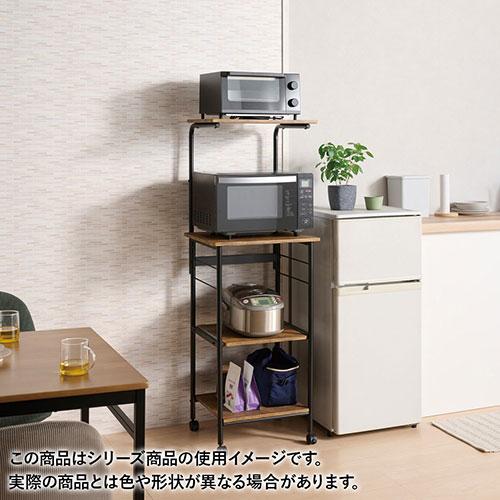 弘益 VKW-50 BR レンジワゴン ブラウン VKW50BR インテリア 代引不可の画像