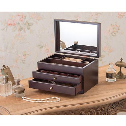 国産ジュエリーボックス 20×26.5×16.5cm シンプルで美しく機能性ばつぐん C7080034 代引不可_1