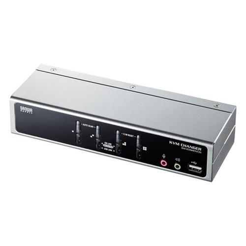 サンワサプライ USB・PS/2コンソール両対応パソコン自動切替器 4:1 SW-KVM4HVCN 代引不可の画像