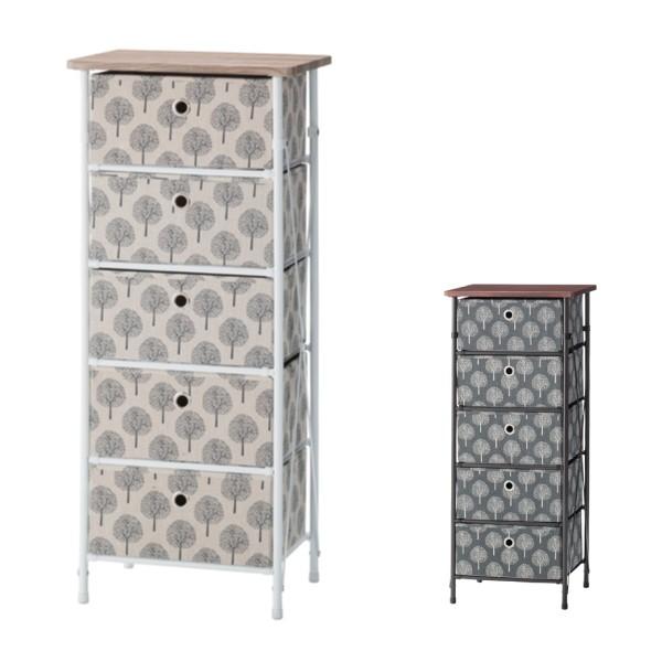 ラウンド ファブリックチェスト ファブリック スチールフレーム 収納 幅40cm 5段 ファブリックチェスト 北欧 代引不可 おしゃれ チェスト タンス タイプ ベージュ Michiganestateplanning Com