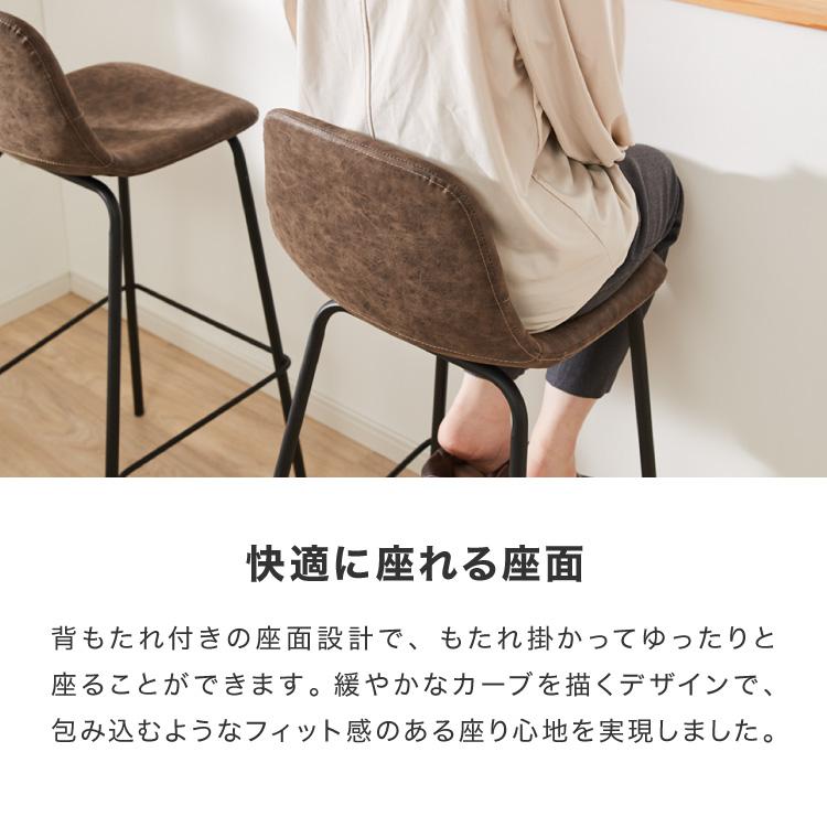 リコメン堂 カウンターチェア 背もたれ付き 北欧 ヴィンテージ カフェ