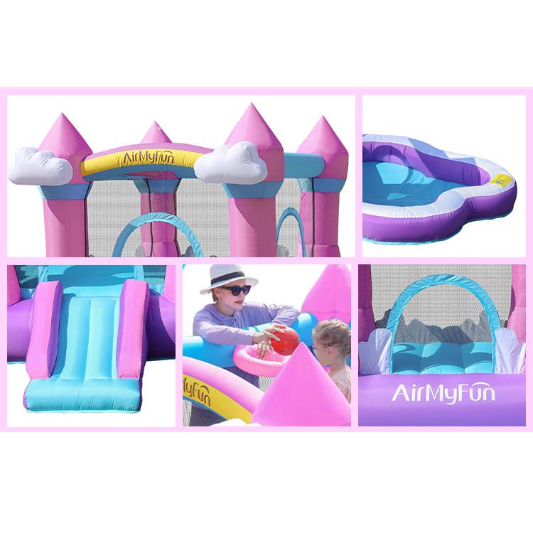 大型プール 滑り台 エアー遊具 海外 子供用プール 自宅用プール 家庭用プール ファミリープール ビニールプール ウォータースライダー 夏休み 水遊び