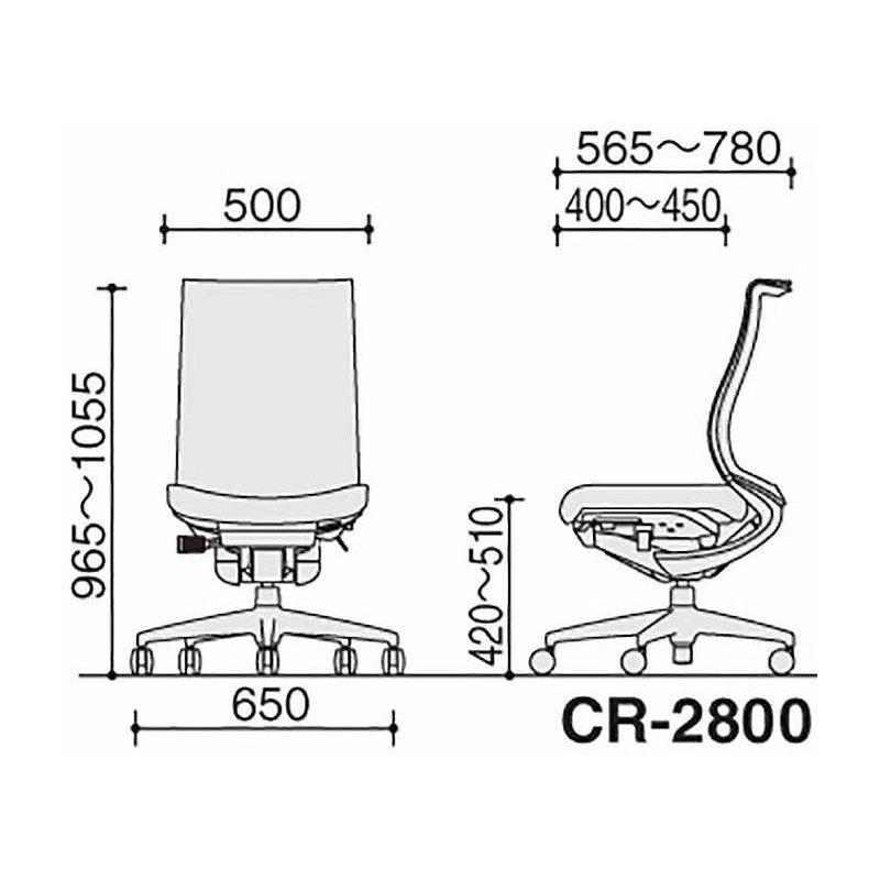 コクヨ オフィスチェア ベゼル CR-2800E6GMQ3-VN モデレートタイプ 樹脂脚 フローリング用 配送・組立・設置込 代引不可｜rcmdhl｜04