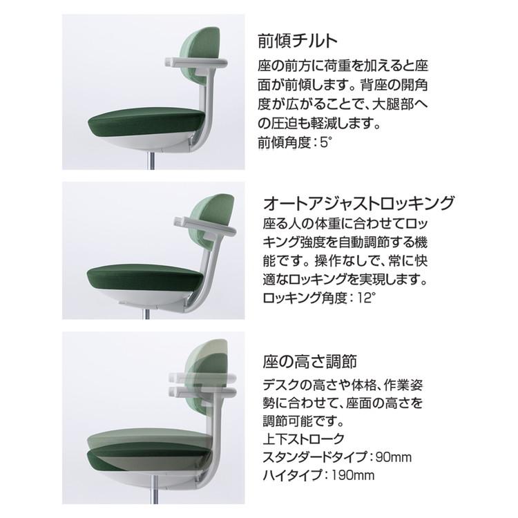 メーカー直送 カジュアルチェア パロ ハイタイプ 背クッションタイプ ハイタイプ 本体ソフトベージュ ブラック脚 背座別色 C07-B21CU-1KM61S1 代引不可の画像