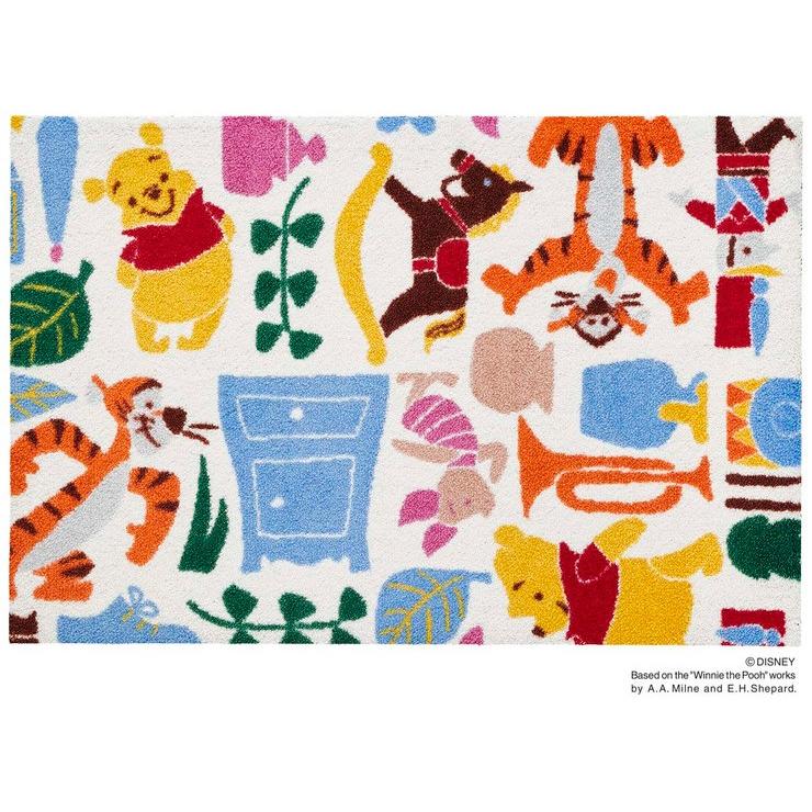 激安ブランド Phoo くまのプーさんと仲間達 50x75cm マット 玄関マット エントランスマット ディズニー キャラクター カラフル かわいい 送料無料 送料無料 Phoo くまのプーさんと仲間達 50x75cm マット 玄関マット エントランスマット ディズニー キャラクター