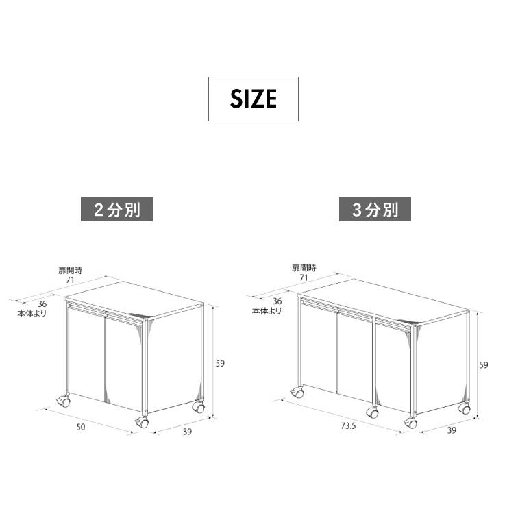 【新品】ステンレス製 3コンパートメント ゴミ箱 Amazon｜ダルトン(Dulton) 3コンパートメント ビン 54L 18L×3列