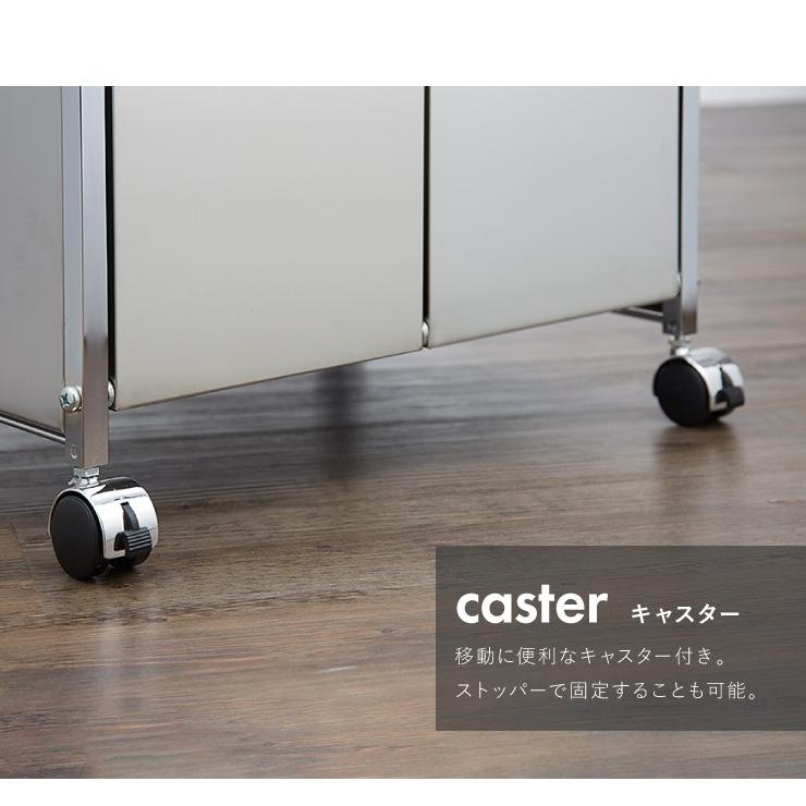 【新品】ステンレス製 3コンパートメント ゴミ箱 ステンレス製ダストボックスワゴン 3分別タイプ 通販 - ディノス