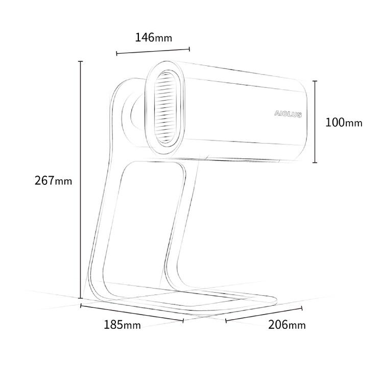 AIOLUS Hand Dryer White Nyuhd-210W 家庭用ハンドドライヤー ハンドドライヤー ドライヤー 非接触 温風 工事不要 騒音防止 おしゃれ インテリア 代引不可｜rcmdhl｜02