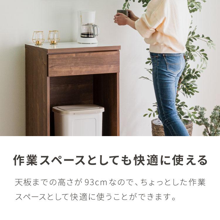 キッチンカウンター 60 幅60 高さ93 ダストボックス ゴミ箱 完成品