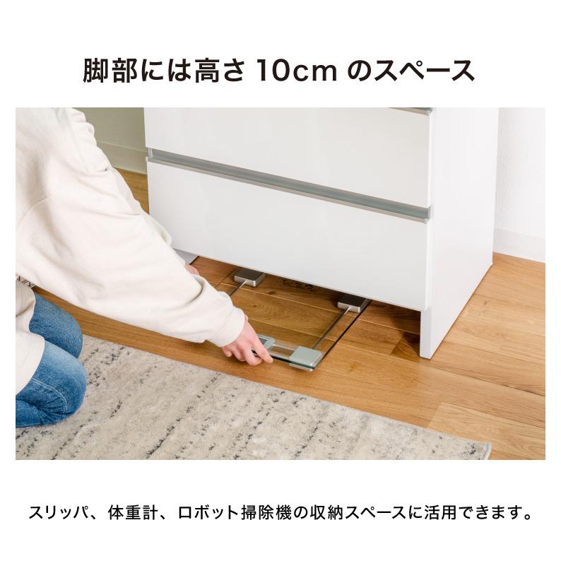 ランドリーチェスト ハイタイプ 幅50 高さ180 奥行40 国産 大川家具 完成品 ランドリー収納 ランドリーボックス サニタリーラック サニタリーチェスト 代引不可_17