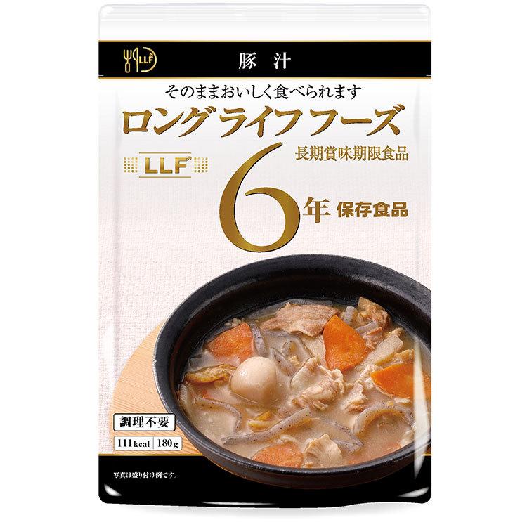 単品 LLF食品 豚汁 180g 防災 防災グッズ 防災用品 備蓄品 非常食 携帯食 長期保存 保存食｜rcmdhl