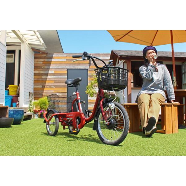 ESCO エスコ 18インチ 電動三輪自転車 EA986YB-22 代引不可の画像