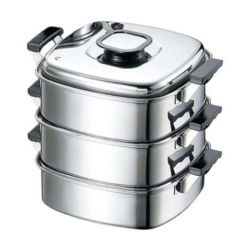 モモ 18-0 プレス 角蒸器 3段 29cm 代引不可