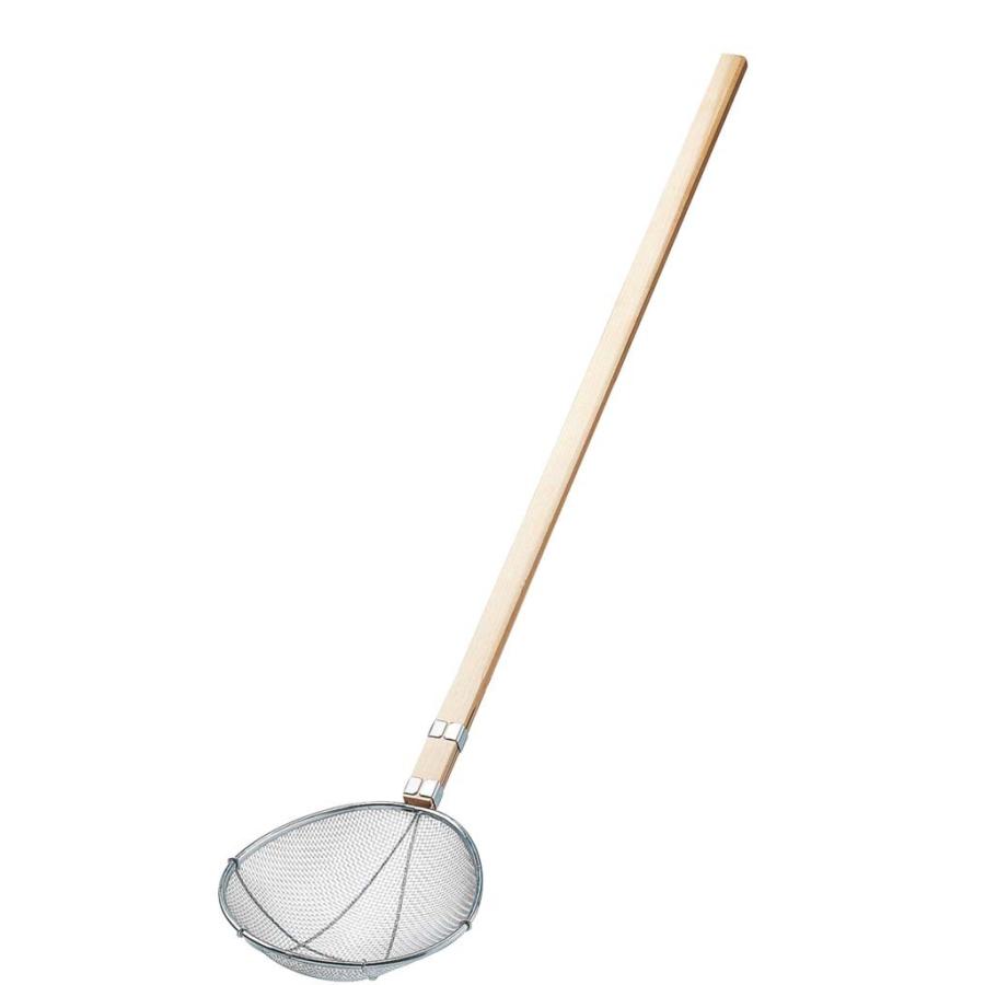 EBM 18-8 木柄 小判型 給食用スイノー 特大 2.5メッシュ 代引不可