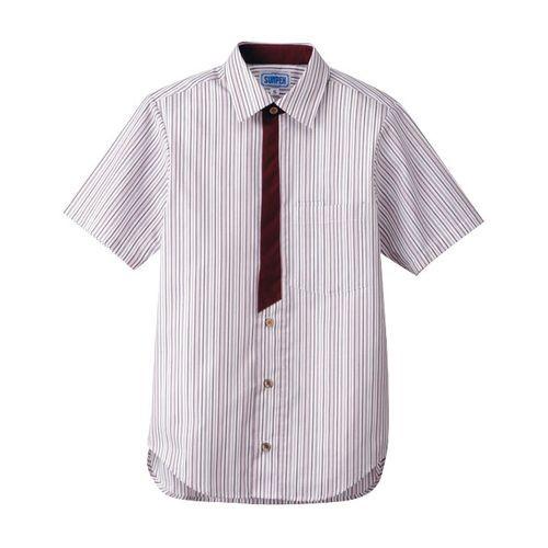 サンペックスイスト 男女兼用半袖シャツ L BT-3123 エンジ SSY4004