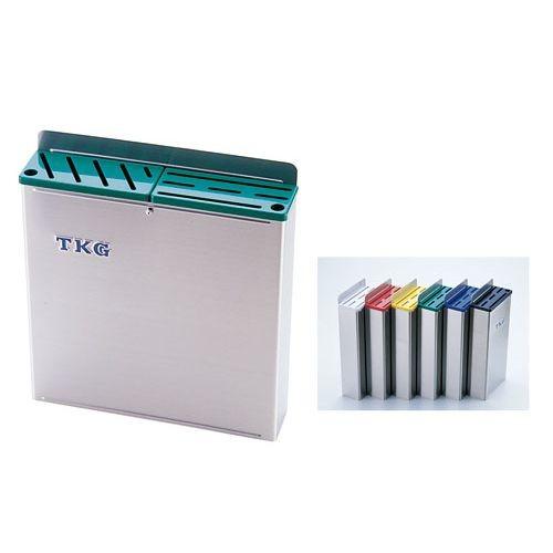 TKG 18-8プラ板付カラーナイフラック 大 ABタイプ 緑 AHU674