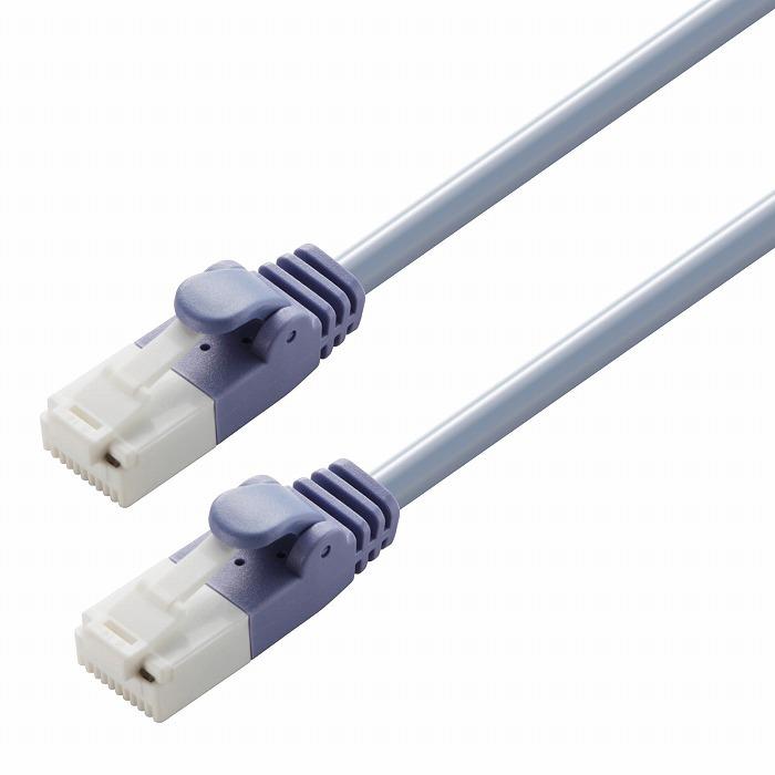 エレコム LANケーブル CAT6 50m ツメ折れ防止 ギガビット対応 高速通信 ヨリ線 スタンダード ブルー LD-GPT/BU50/RS 代引不可