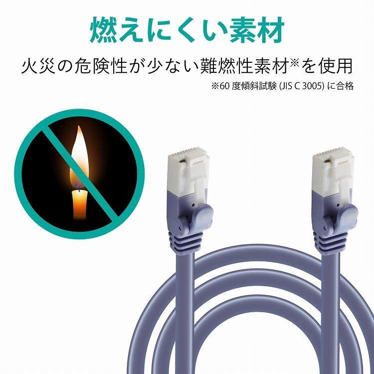 エレコム LANケーブル CAT6 50m ツメ折れ防止 ギガビット対応 高速通信 ヨリ線 スタンダード ブルー LD-GPT/BU50/RS 代引不可_5