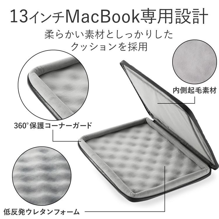 MacBook Air 2020年 MacBook Pro 13インチ 2020年 ケース PCケース 耐衝撃 撥水加工 軽量 フルオープン ブラック BM-IBPM2013BK エレコム 代引不可｜rcmdhl｜04