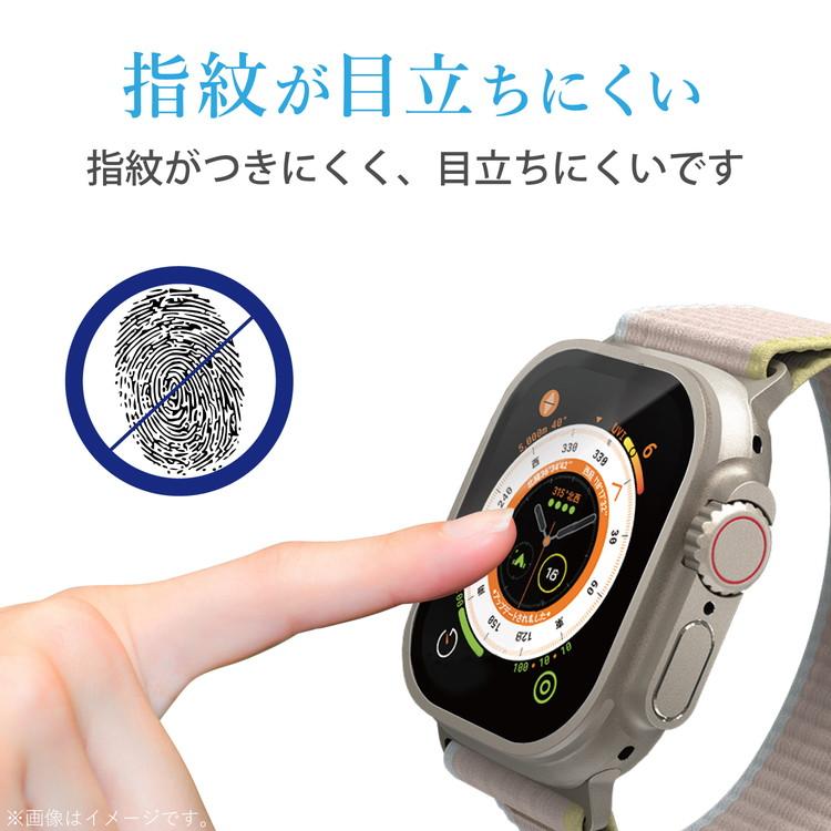 エレコム アップルウォッチ 衝撃吸収 フィルム 2枚入 Apple Watch Ultra 49mm 液晶全面保護 高透明 指紋軽減 気泡防止 代引不可｜rcmdhl｜05