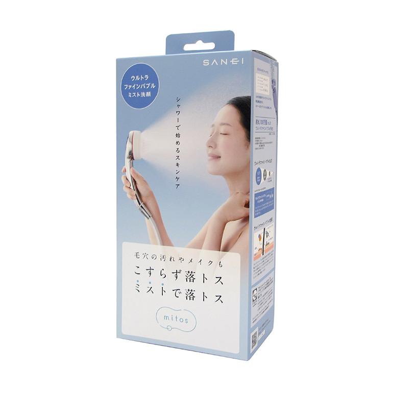 シャワーヘッド ミストシャワー 日本製 mitos ミスト水流 ノーマル水流 水流切り替え ウルトラファインバブル スキンケア 乾燥 毛穴 洗顔の画像
