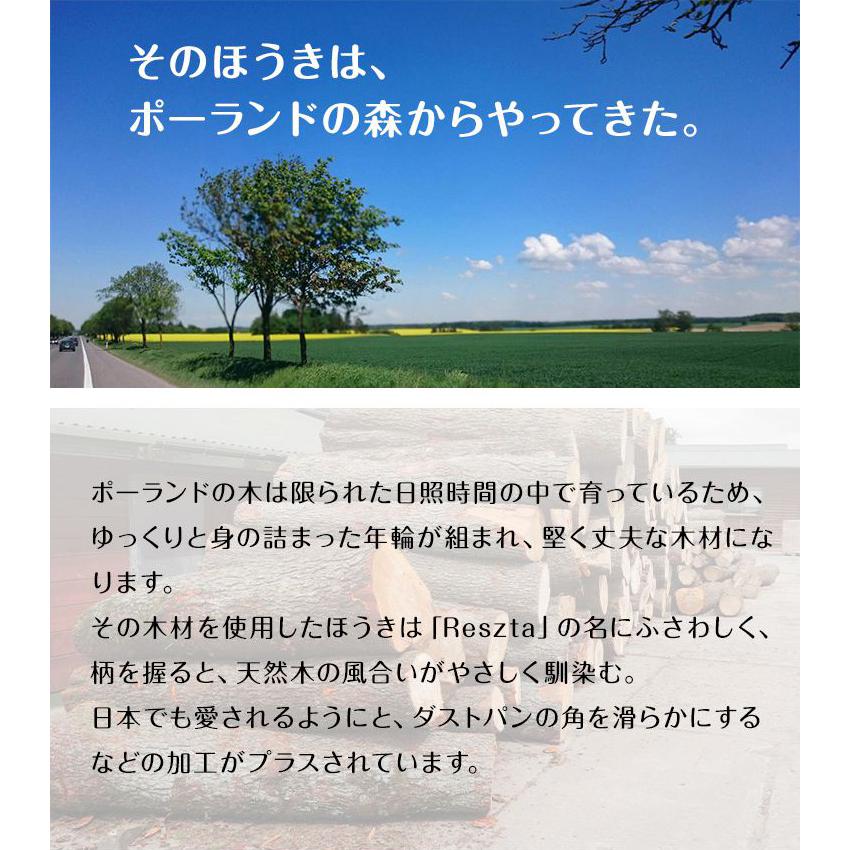 レシュタ スタンドブルームセット ほうき ちりとり セット 箒 掃除セット おしゃれ 屋外 屋内 玄関 室内 掃除用具 | ブランド登録なし | 04