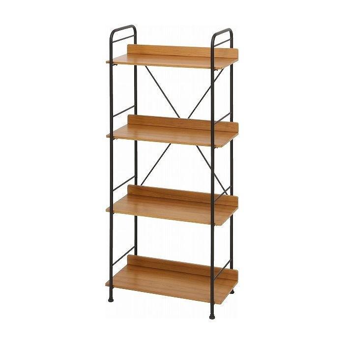 マルチシェルフ4段 SMART W710×D310×H1380mm MDF スチール おしゃれ 代引不可