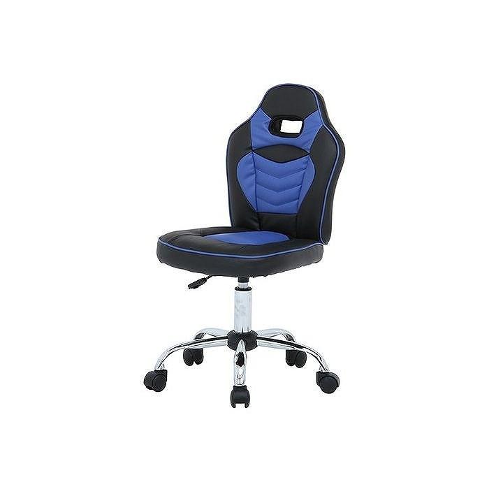 レーシングチェア キッズ用 W500×D500×H825~900mm 440~520mm +PVC ナイロン樹脂 鉄 おしゃれ ブルー 代引不可