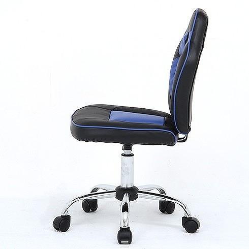 レーシングチェア キッズ用 W500×D500×H825~900mm 440~520mm +PVC ナイロン樹脂 鉄 おしゃれ ブルー 代引不可_1