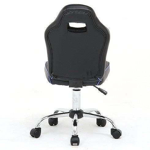 レーシングチェア キッズ用 W500×D500×H825~900mm 440~520mm +PVC ナイロン樹脂 鉄 おしゃれ ブルー 代引不可_2