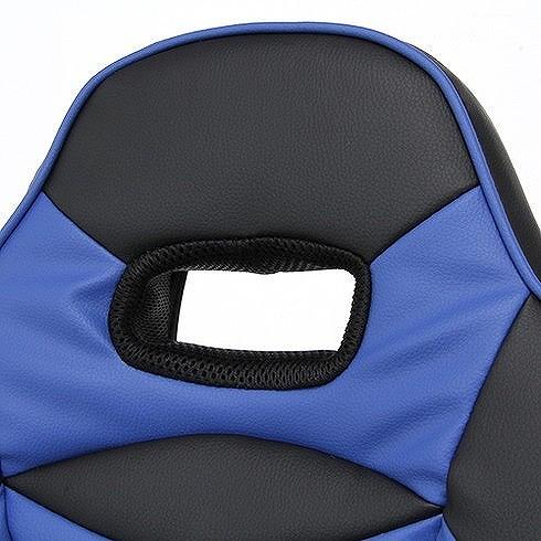 レーシングチェア キッズ用 W500×D500×H825~900mm 440~520mm +PVC ナイロン樹脂 鉄 おしゃれ ブルー 代引不可_3