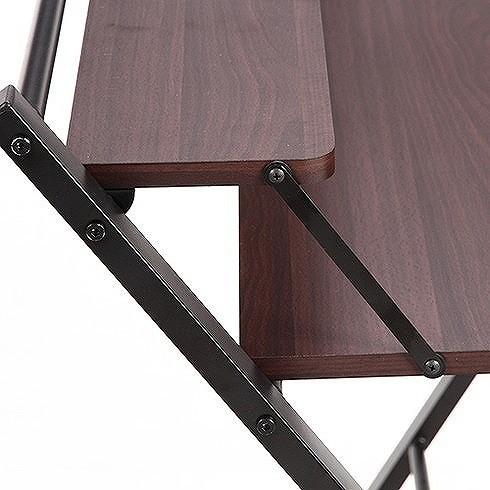 フォールディングワークデスク Dブラウンブラック W880×D640×H875mm