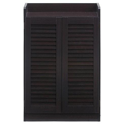ルーバーシューズボックス オープントップ W600×D335×H900mm おしゃれ ブラウン 代引不可_1