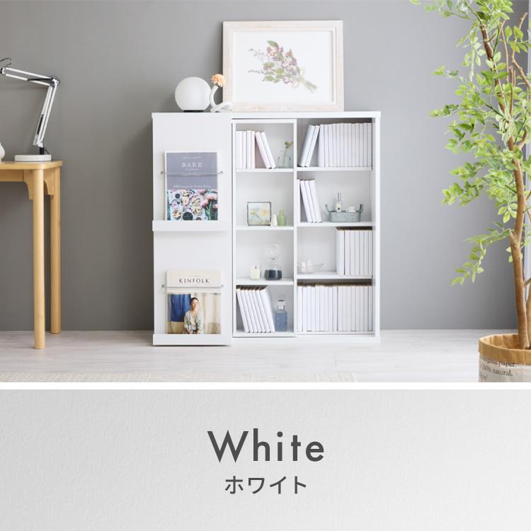 美品LOWYA 本棚 絵本棚 コミックラック 幅90cm 扉付き ホワイト 本棚 幅90cm スライド本棚 大容量 扉付き ディスプレイラック 推し活