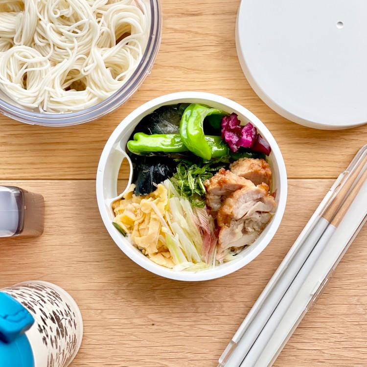 保冷剤一体型 ランチ GEL-COOL round with inner tray オイスターグレー ジェルクール ヌードルランチ ランチボックス お弁当箱 弁当箱 ランチ｜rcmdhl｜12