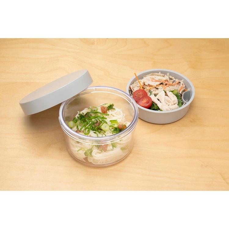 保冷剤一体型 ランチ GEL-COOL round with inner tray オイスターグレー ジェルクール ヌードルランチ ランチボックス お弁当箱 弁当箱 ランチ｜rcmdhl｜06