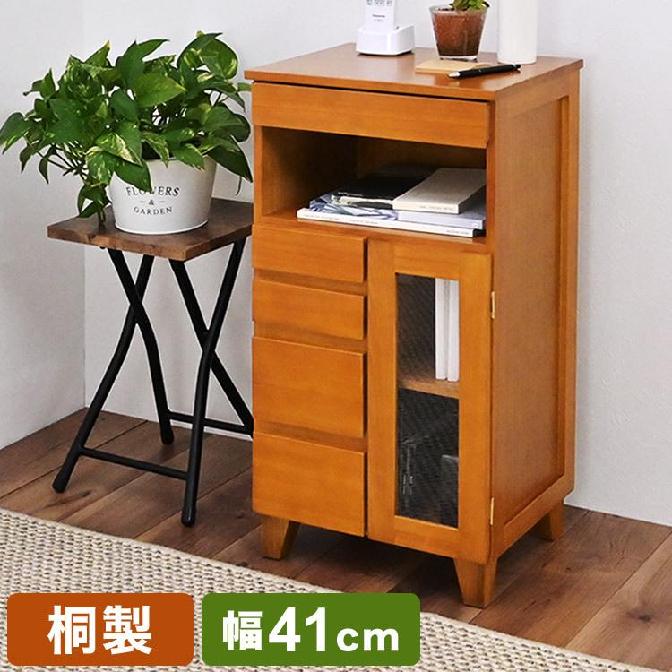完成品 桐製 マルチラック S 幅41cm コンパクトサイズ FAX台 電話台 ラック マルチラック 収納ラック 代引不可