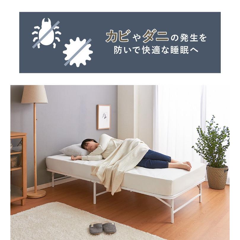 ベッド 収納式 折りたたみパイプベッド シングル ベッドフレーム ベッド 収納式 折りたたみパイプベッド シングル ベッドフレーム