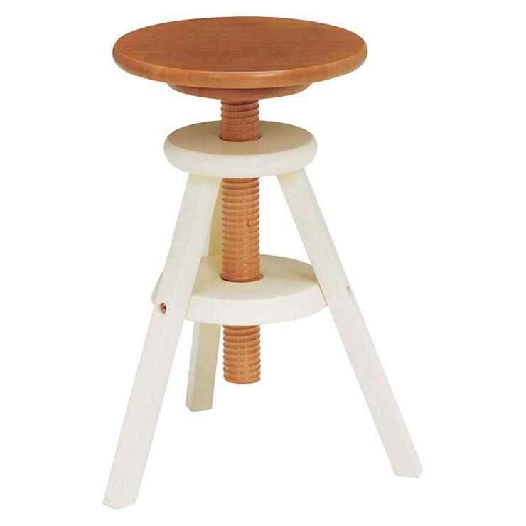 萩原 回転スツール VH-7960NW 椅子 回転 高さ調節 おしゃれ 代引不可