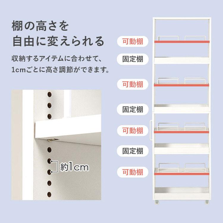 すき間にピッタリ スペパ 隙間収納ワゴン 幅20cm ハイタイプ 高さ181cm すき間収納 隙間収納 キッチンワゴン トールワゴン ストッカー キッチン収納 代引不可の画像