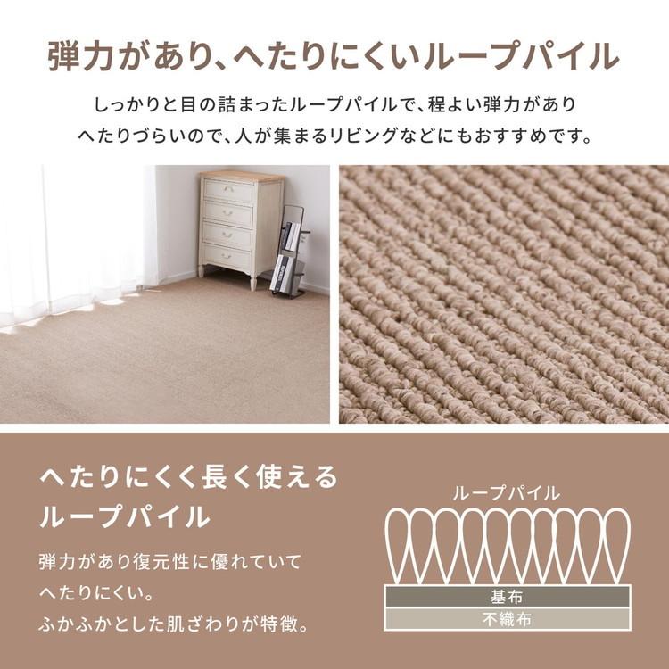 日本製 防ダニ・防音 敷き詰めカーペット ステラ 江戸間8帖 8畳 抗菌 防臭 無地 シンプル ラグマット おしゃれ ラグ 絨毯 北欧モダン かわいい 代引不可_10
