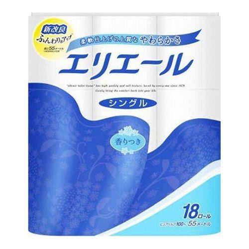 7個セット 大王製紙 エリエール トイレットティシュー 18ロール シングル 代引不可