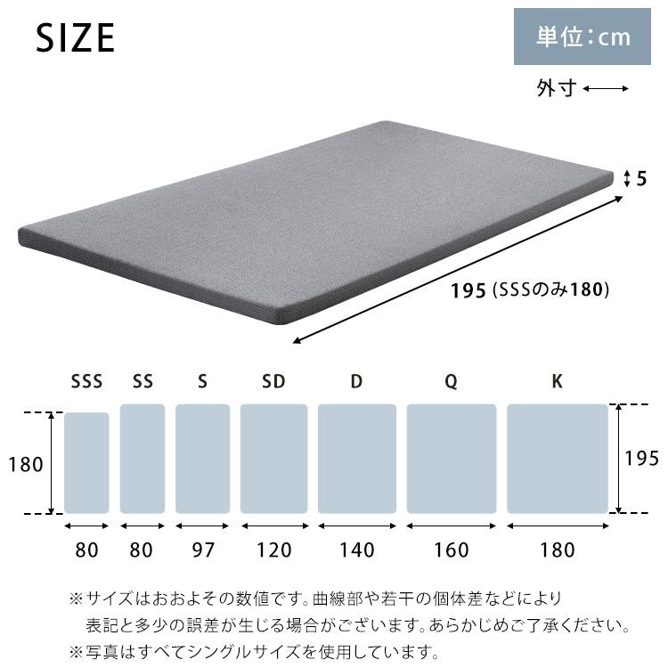 Beleza5 ベレーザ・ファイブ 高反発プロファイルウレタンマットレス セミシングル グレー 幅80cm 奥行195cm 布団 硬め ウレタンマットレス 代引不可 | ブランド登録なし | 01